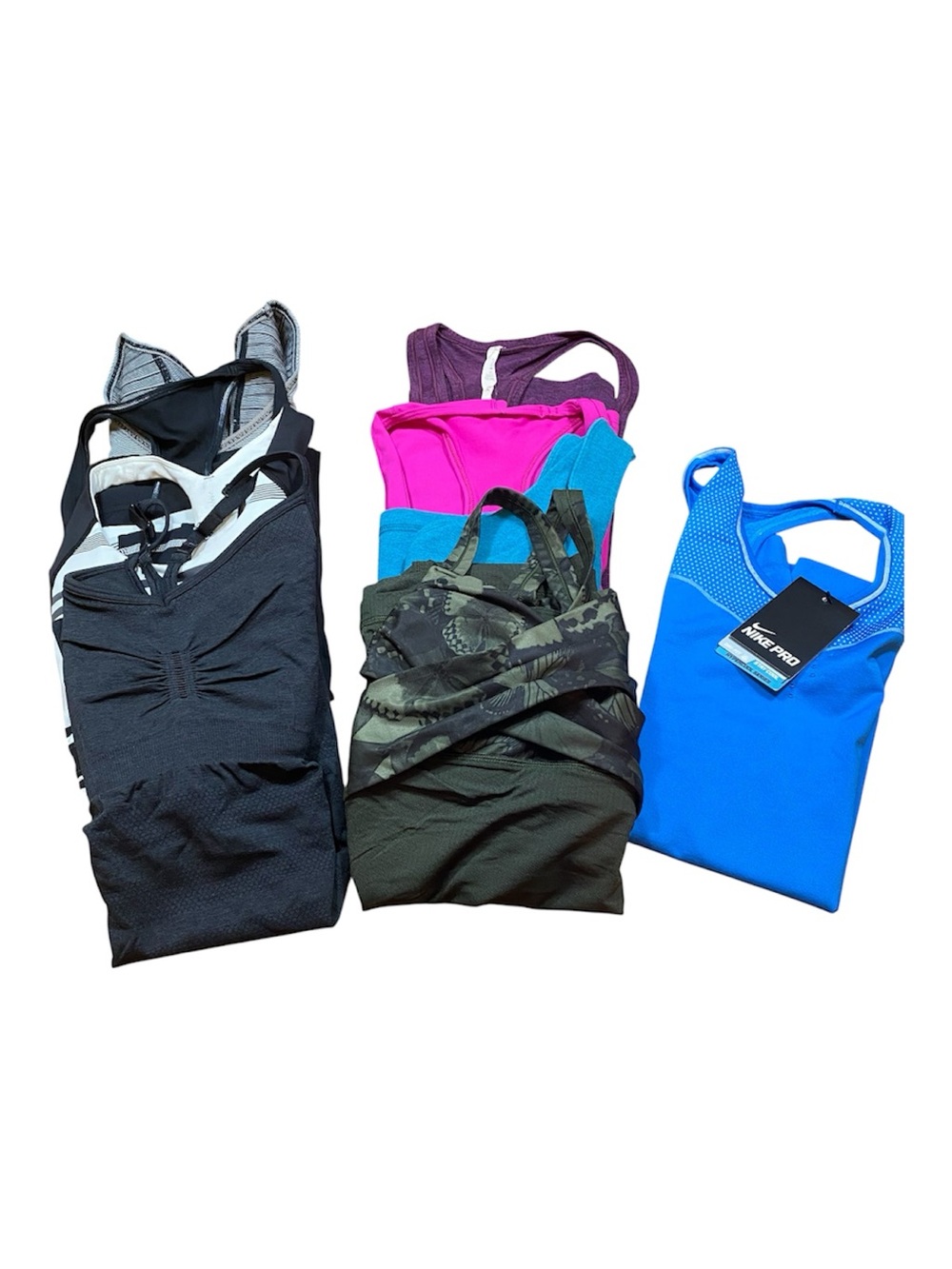 Lululemon Tank Bundle 8 Items  + 1 New Nike Pro Tank Size 4 Reseller Lot Bundle